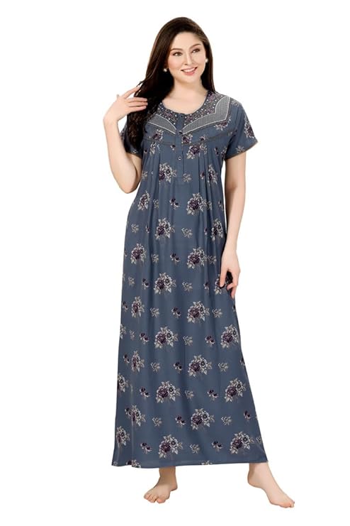 Soulemo Women's Printed Alpine Nighty slate grey