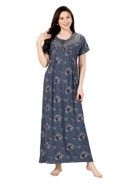Soulemo Women's Printed Alpine Nighty slate grey