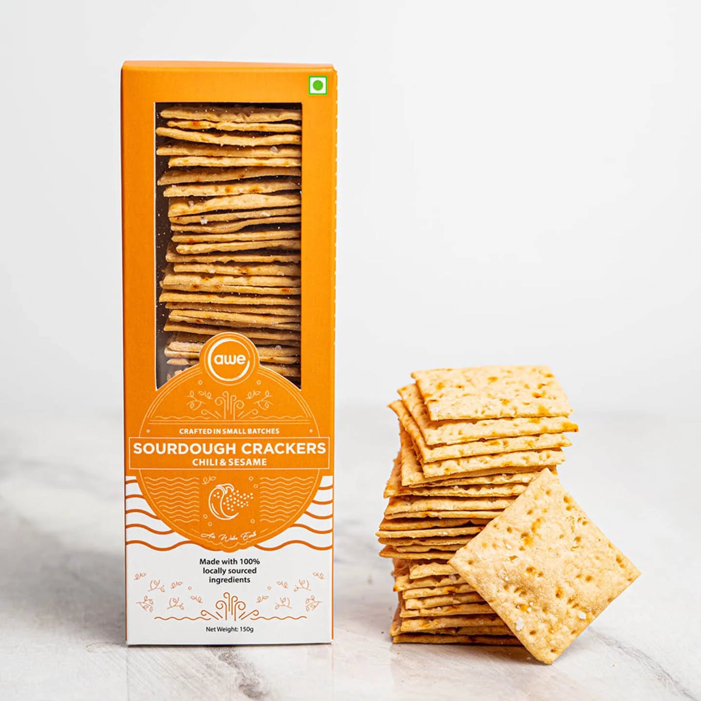 AWE Sourdough Crackers - Chilli & Sesame