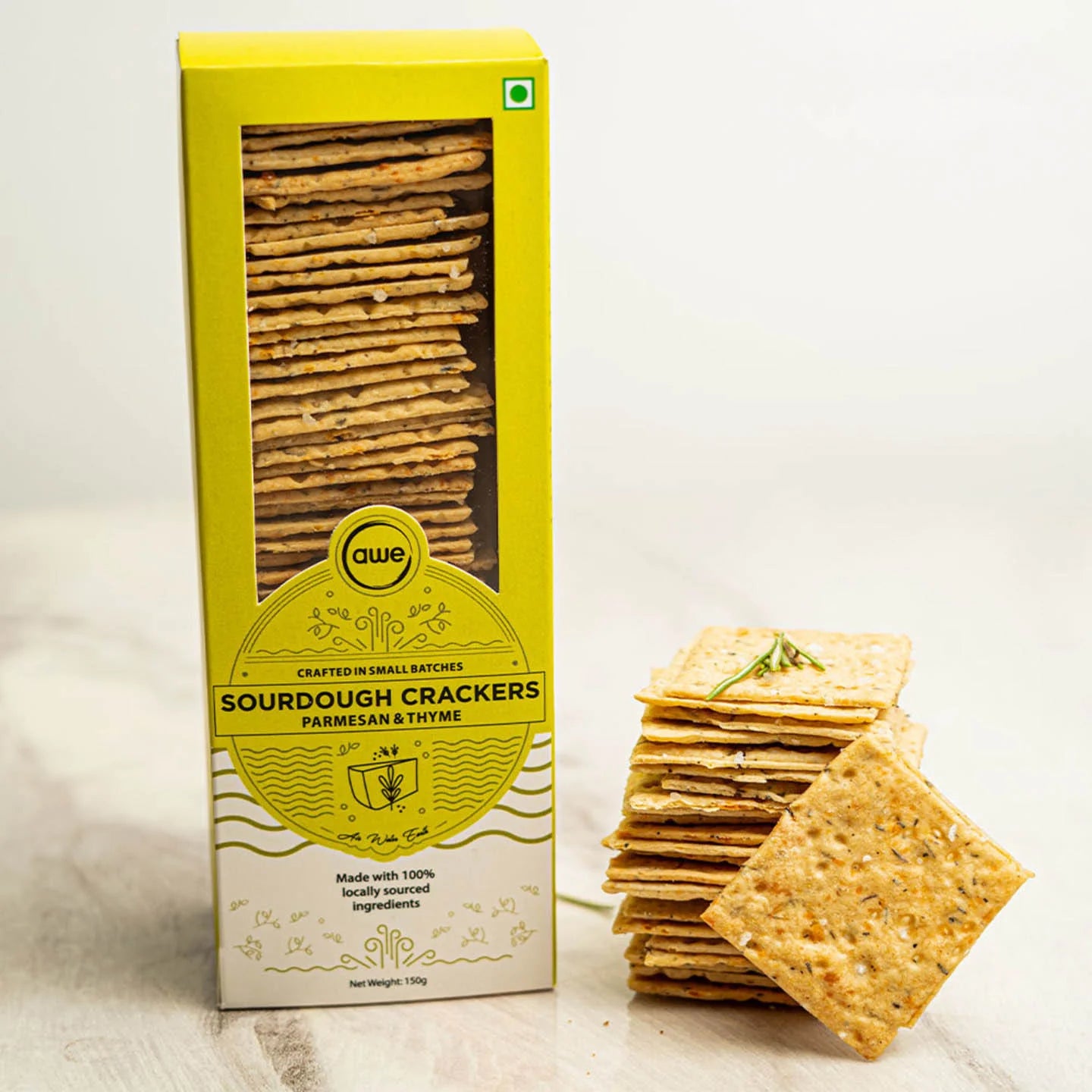 AWE Sourdough Crackers - Parmesan & Thyme