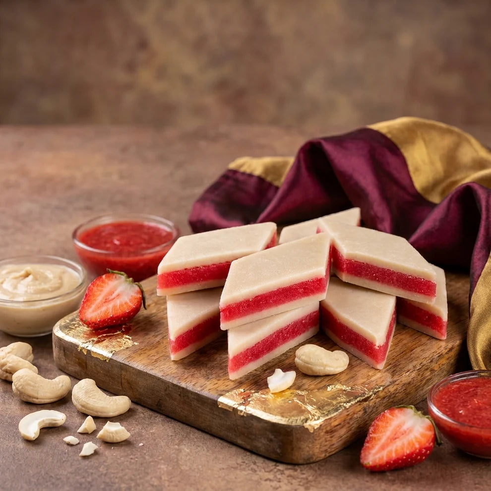 The Sweet Stories Strawberry KajuKatli
