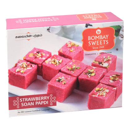Bombay Sweets Strawberry Soanpapdi