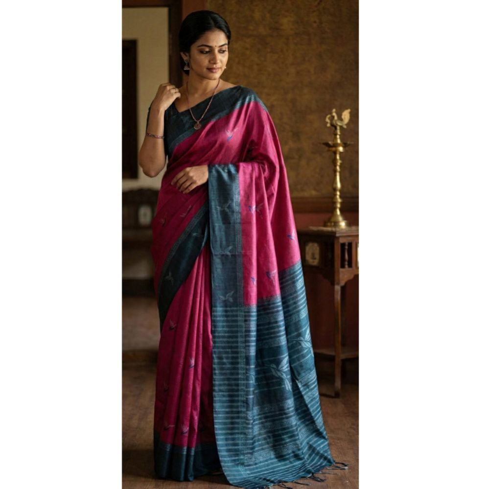 Tussar Cotton Saree