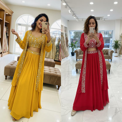 Vastra Creation's Premium Indo-Western Lehenga Choli Set