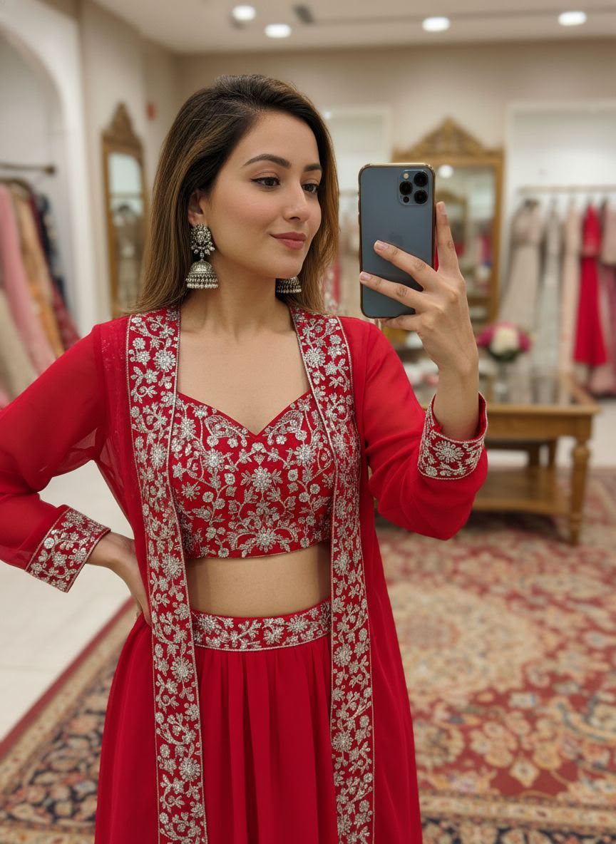 Vastra Creation's Premium Indo-Western Lehenga Choli Set