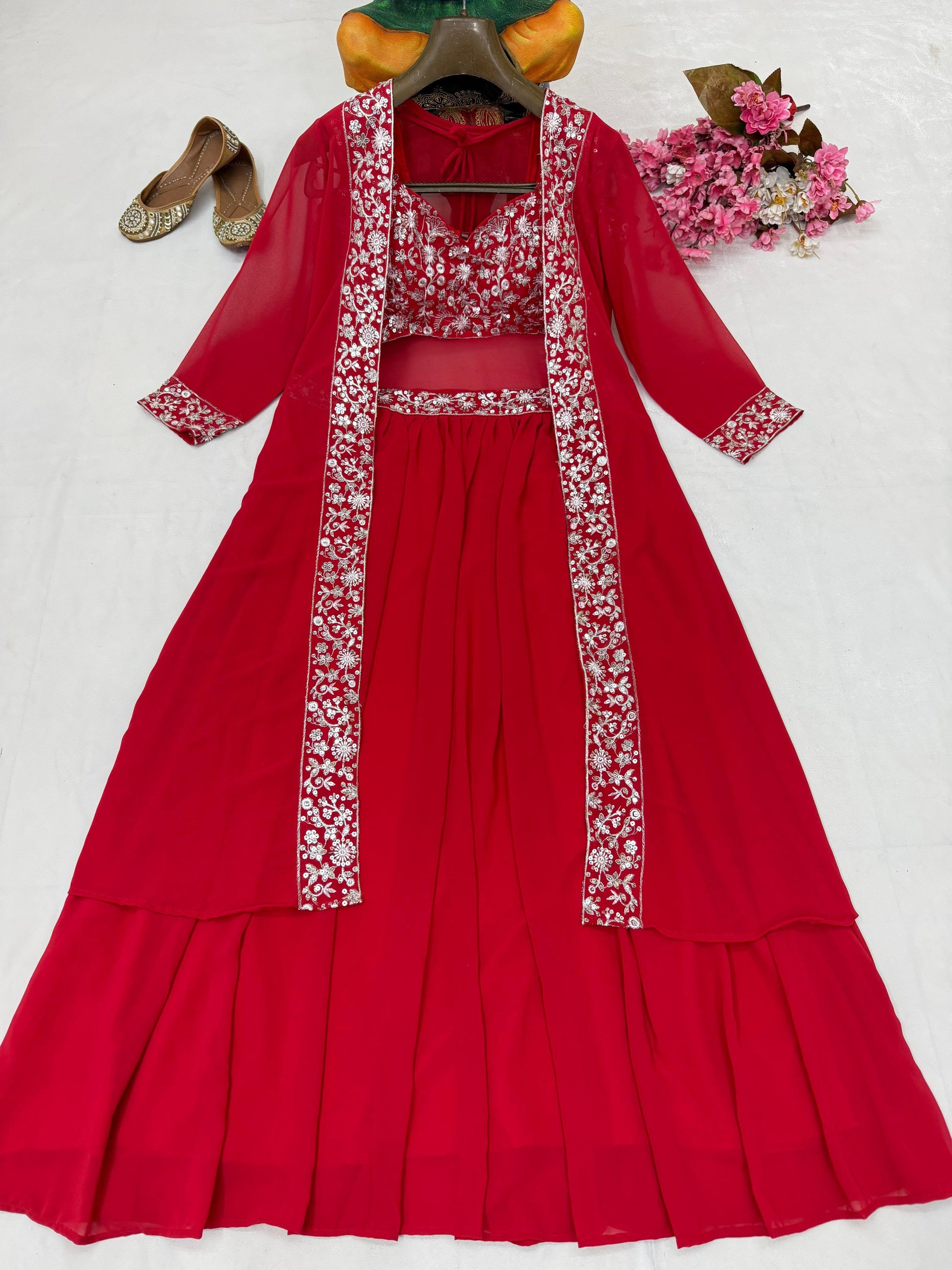 Vastra Creation's Premium Indo-Western Lehenga Choli Set