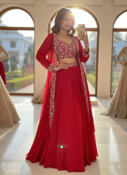 Vastra Creation's Premium Indo-Western Lehenga Choli Set