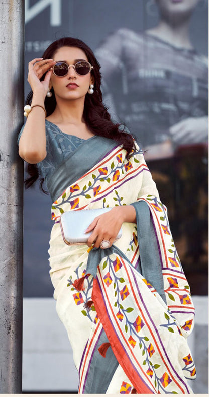 Weaver Story Linen Cotton Saree Collection