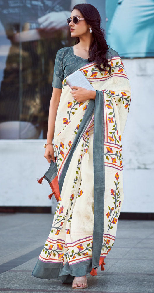 Weaver Story Linen Cotton Saree Collection