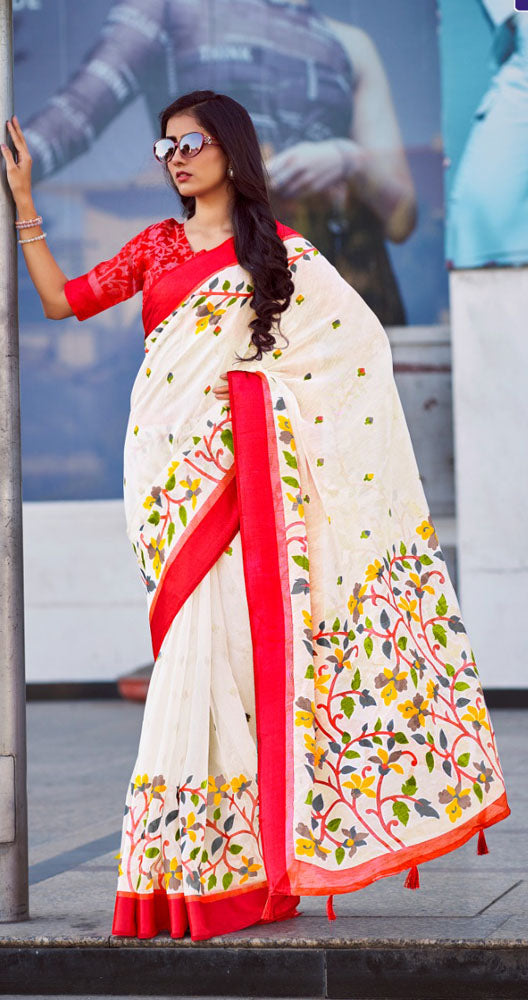 Weaver Story Linen Cotton Saree Collection