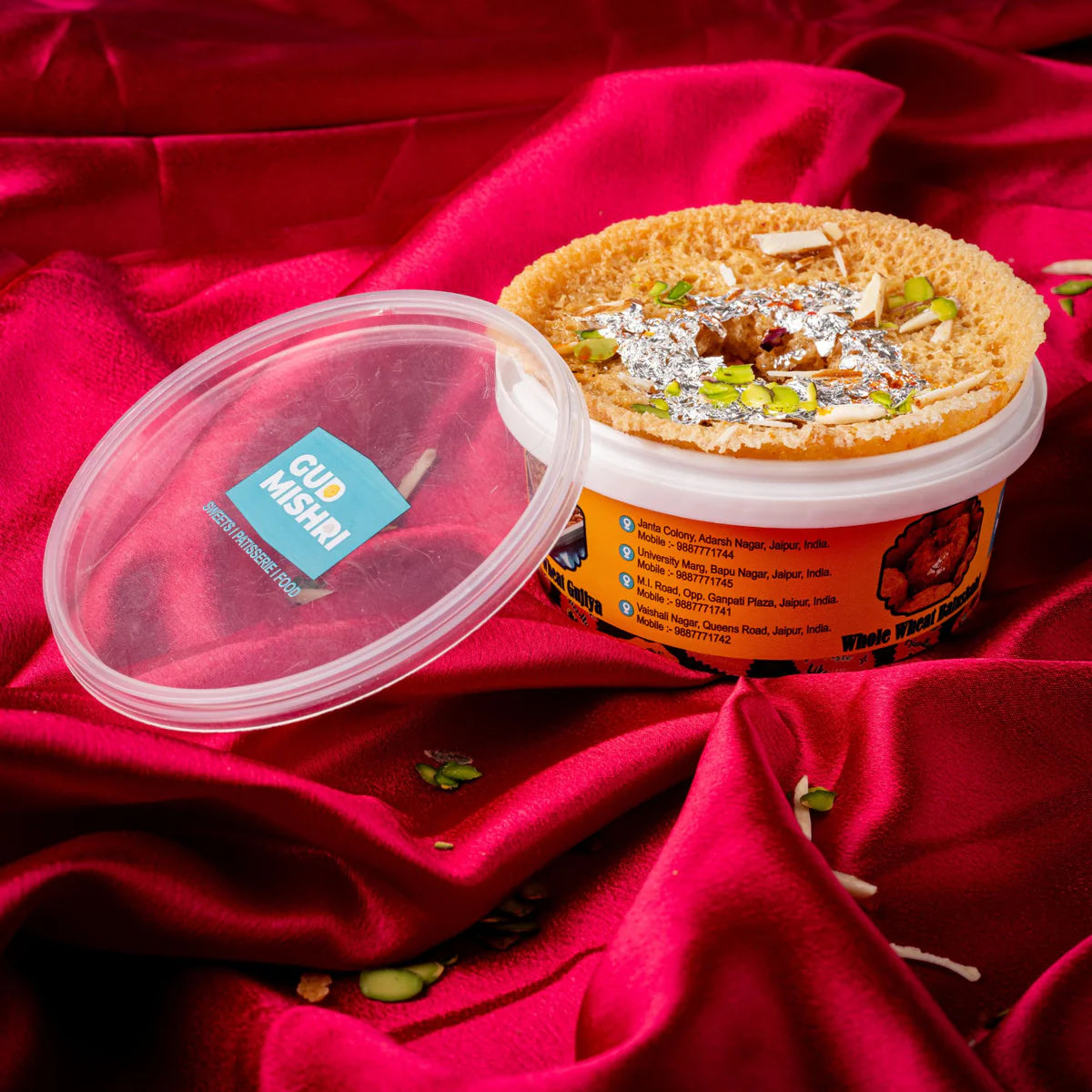 Gudmishri Whole Wheat Mini Mishri Chasni Ghewar