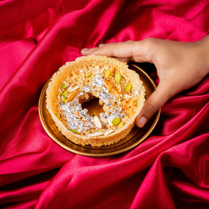 Gudmishri Whole Wheat Mini Mishri Chasni Ghewar