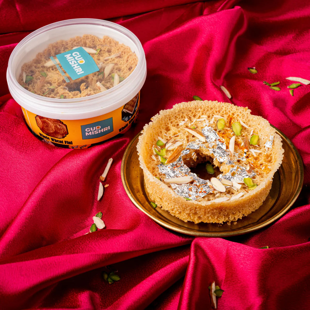 Gudmishri Whole Wheat Mini Mishri Chasni Ghewar