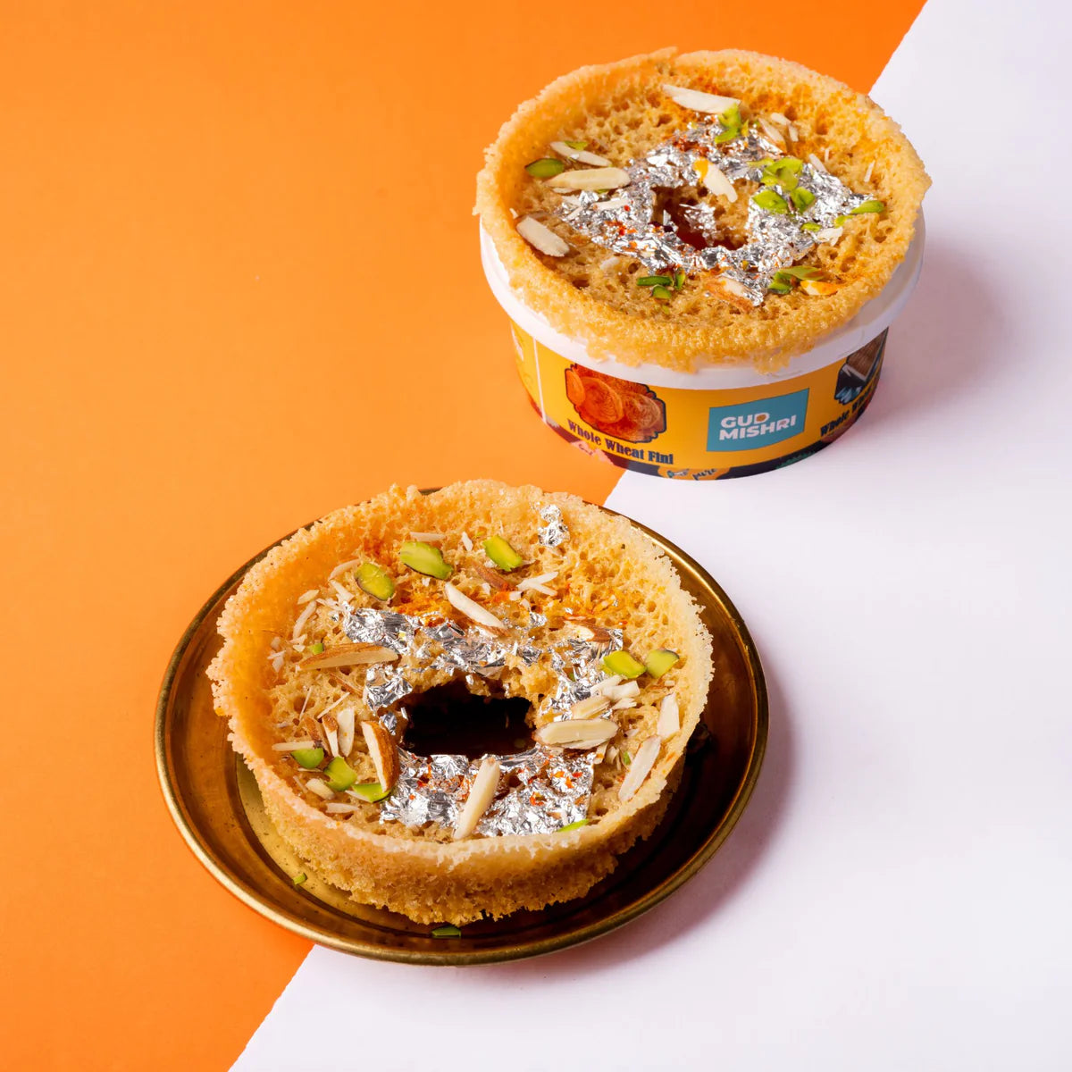 Gudmishri Whole Wheat Mini Mishri Chasni Ghewar