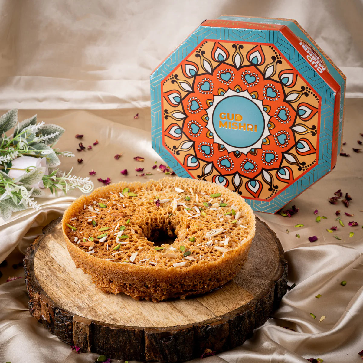 Gudmishri Whole Wheat Mishri Chasni Ghewar (Bada)