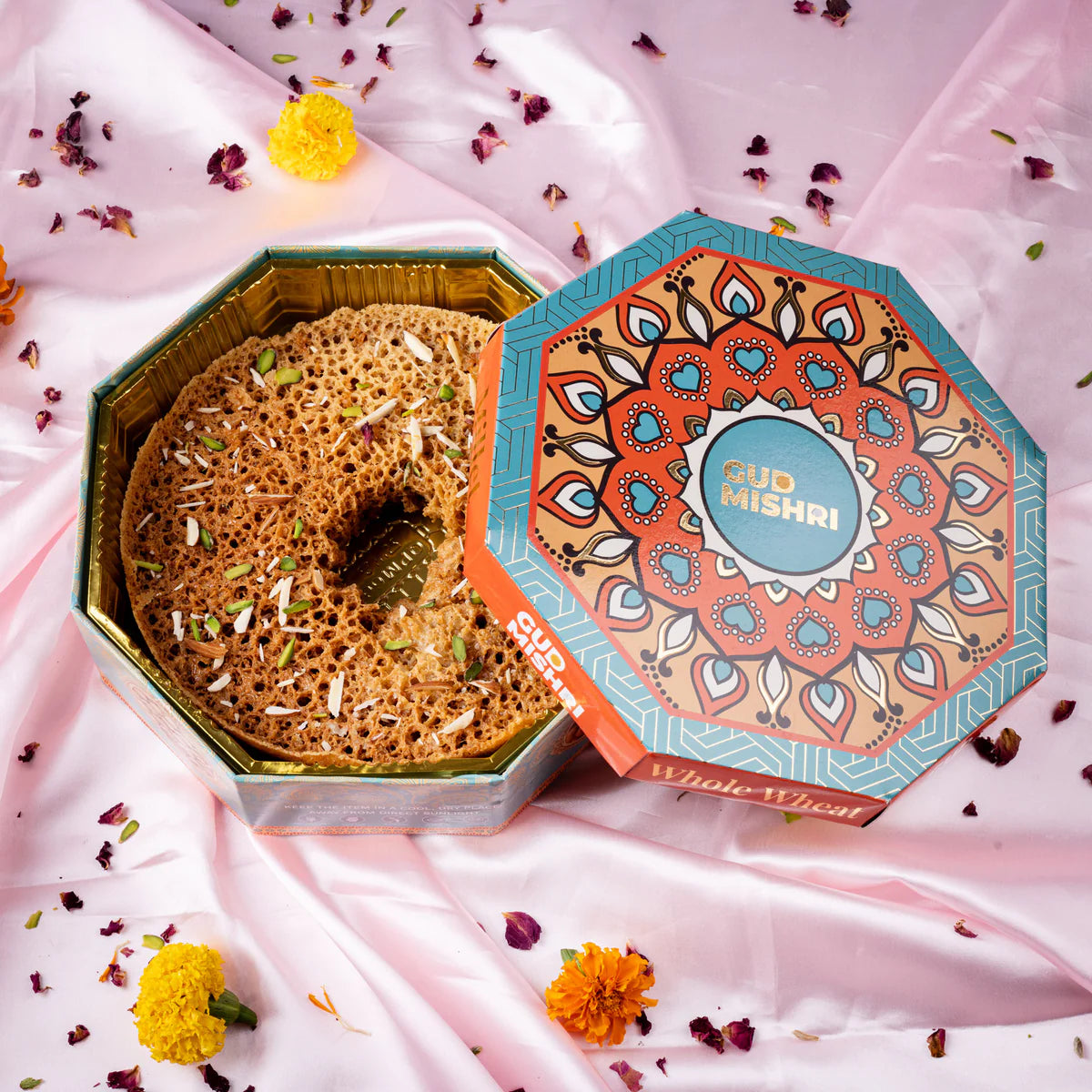 Gudmishri Whole Wheat Mishri Chasni Ghewar (Bada)