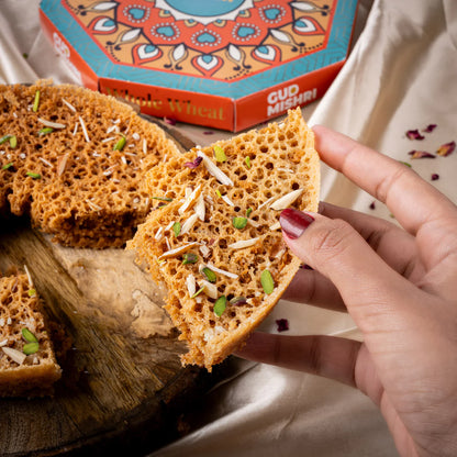 Gudmishri Whole Wheat Mishri Chasni Ghewar (Bada)