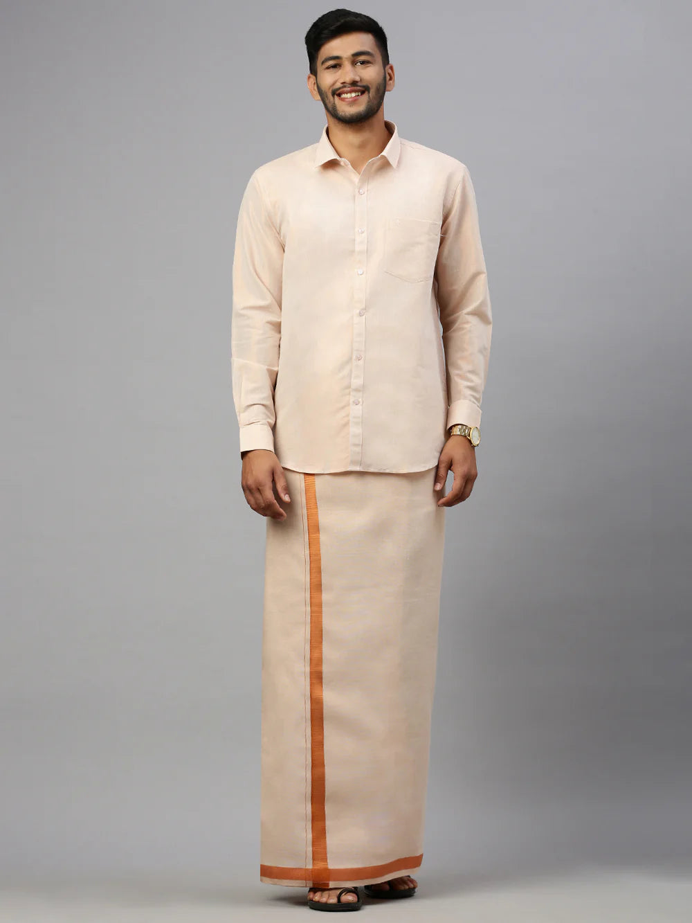 Ramraj's Tissue Shirt & Dhoti Set