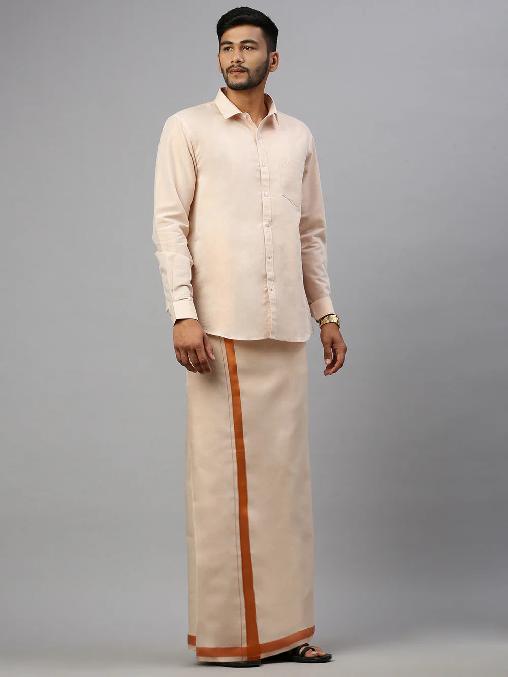Ramraj's Tissue Shirt & Dhoti Set