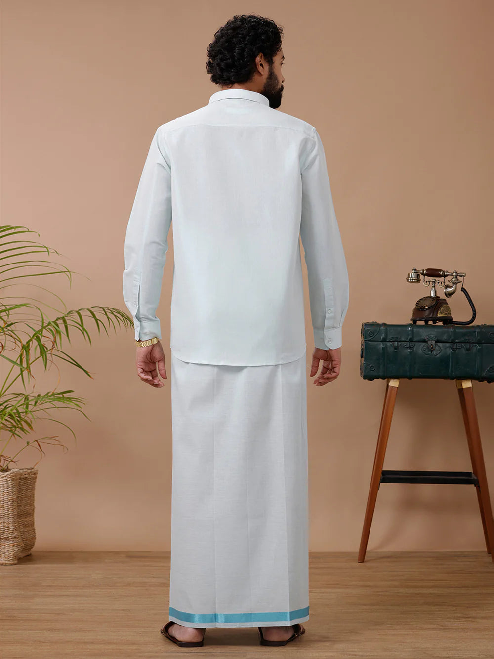 Ramraj's Tissue Shirt & Dhoti Set