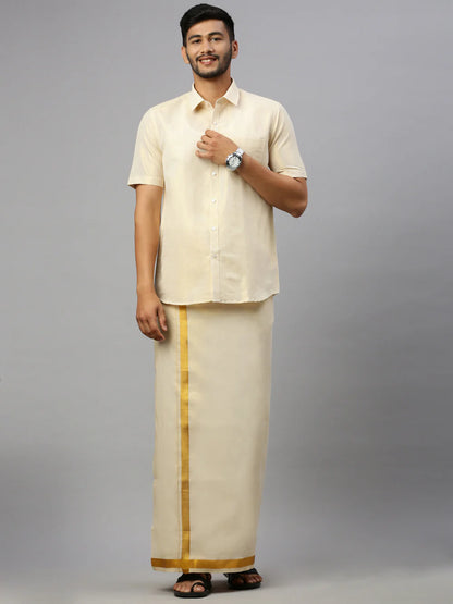 Ramraj's Tissue Shirt & Dhoti Set