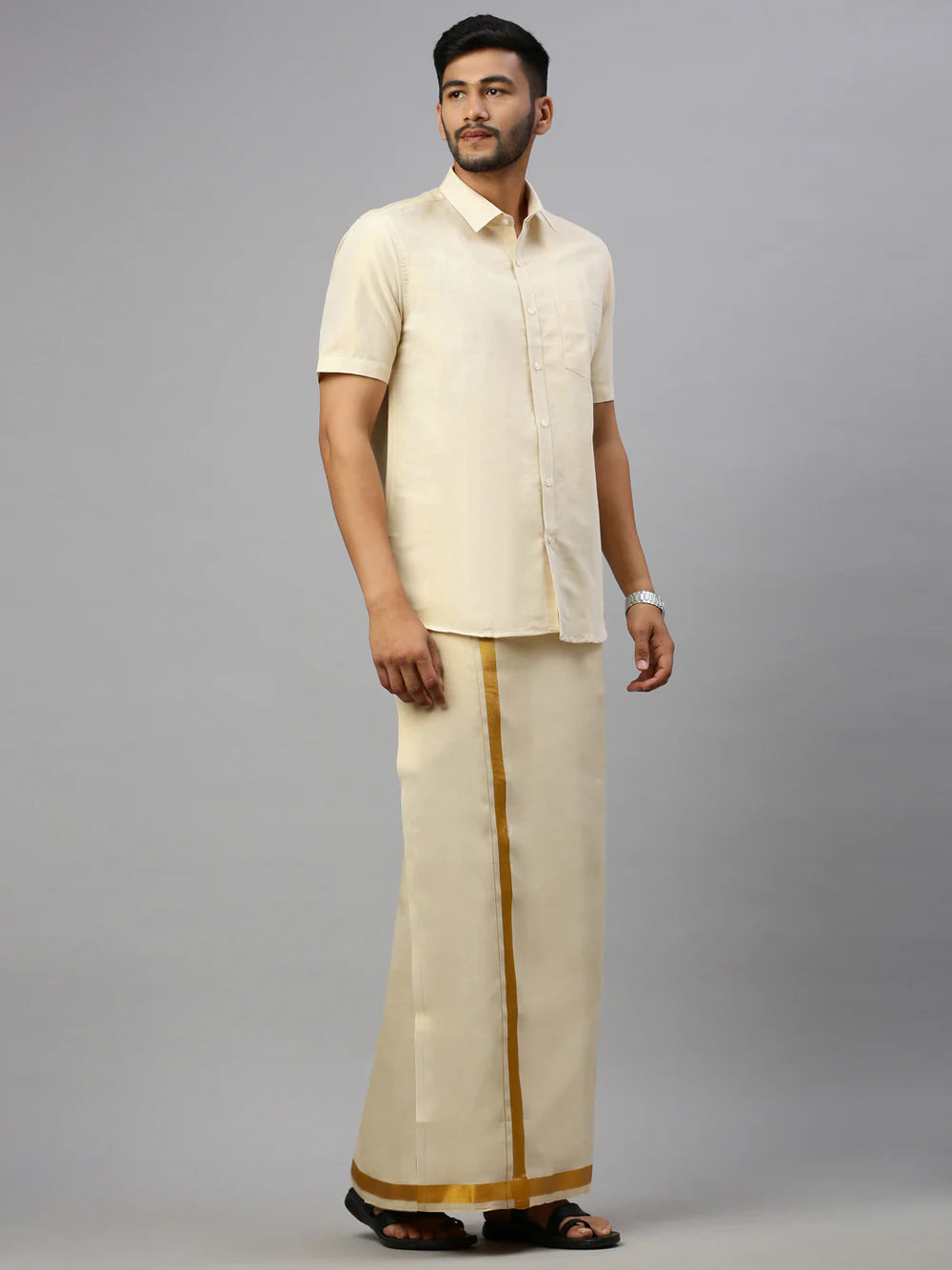 Ramraj's Tissue Shirt & Dhoti Set