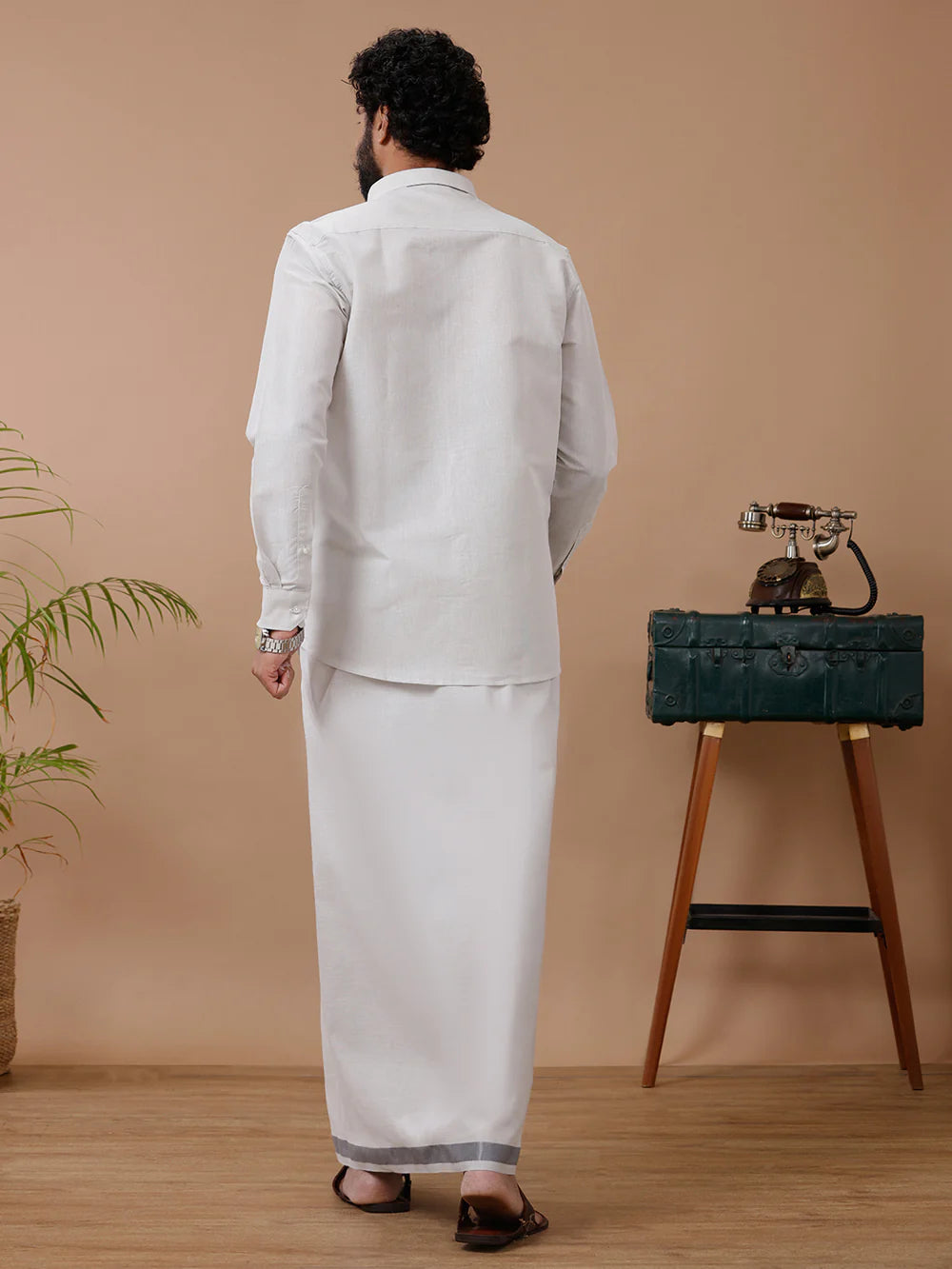 Ramraj's Tissue Shirt & Dhoti Set