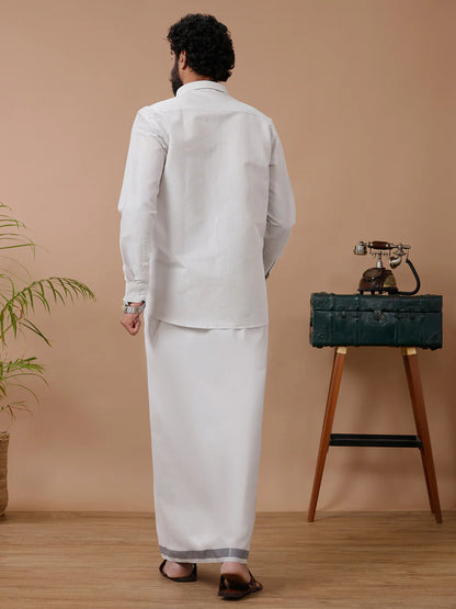 Ramraj's Tissue Shirt & Dhoti Set