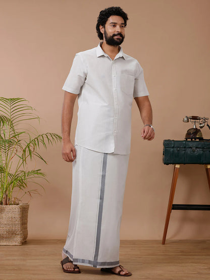 Ramraj's Tissue Shirt & Dhoti Set
