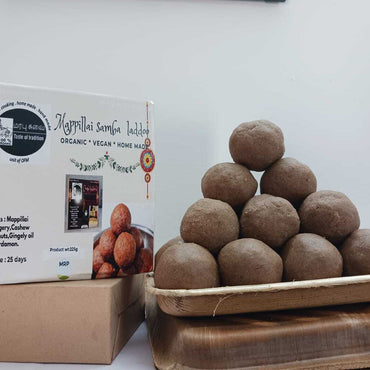Kamarkat Srini's 
Mappillai Samba (Red Rice) Laddoo