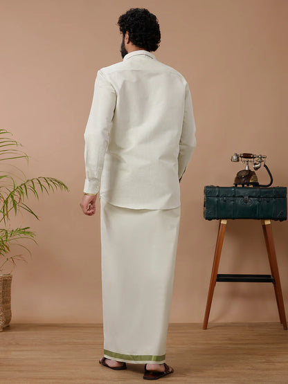 Ramraj's Tissue Shirt & Dhoti Set