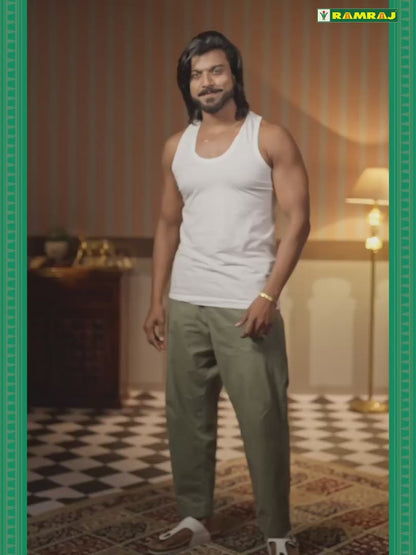Ramraj's Cotton Rich Shirt with Matching Border Dhoti Set