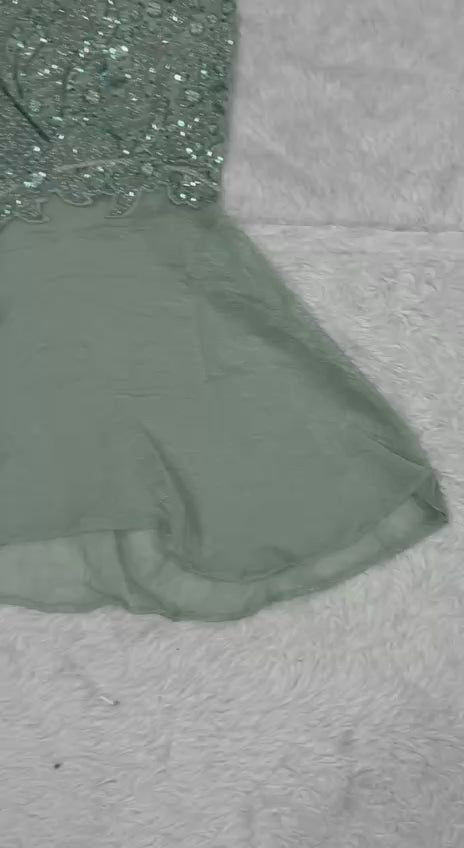 Elegant Full Neck Top with Sharara Palazzo Set