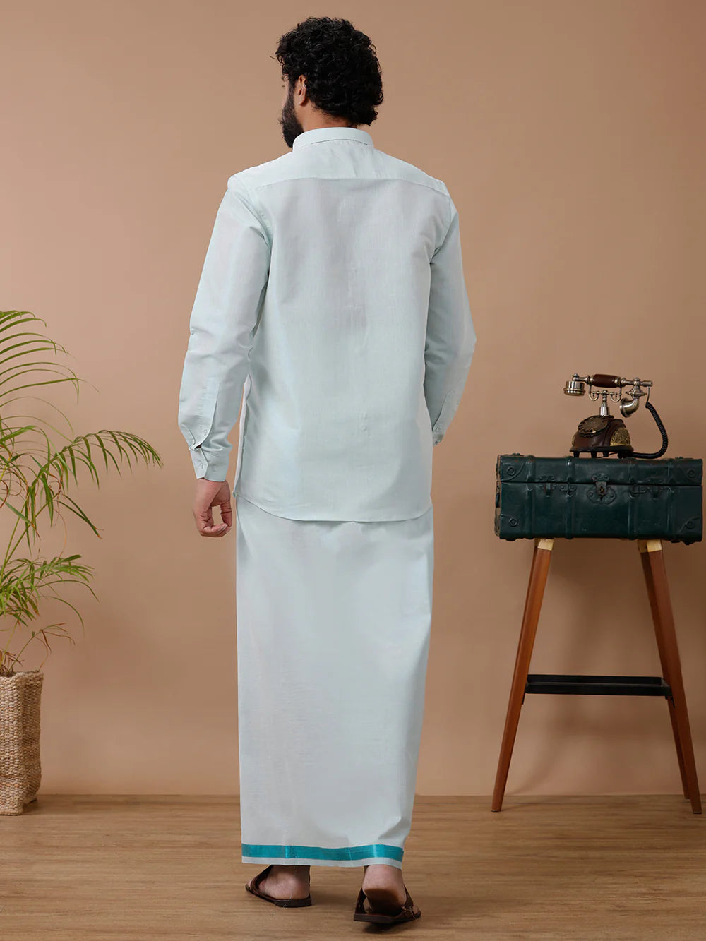 Ramraj's Tissue Shirt & Dhoti Set