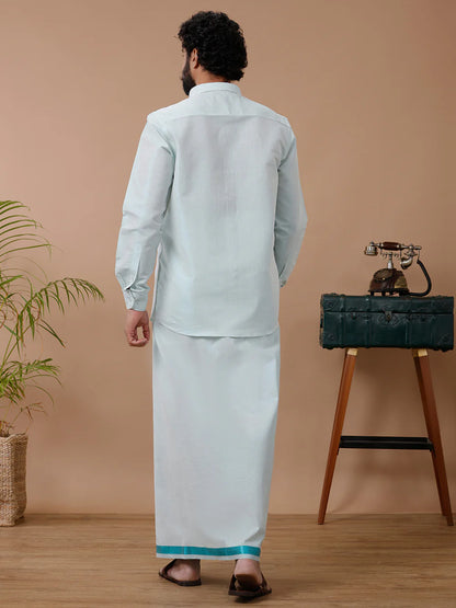 Ramraj's Tissue Shirt & Dhoti Set