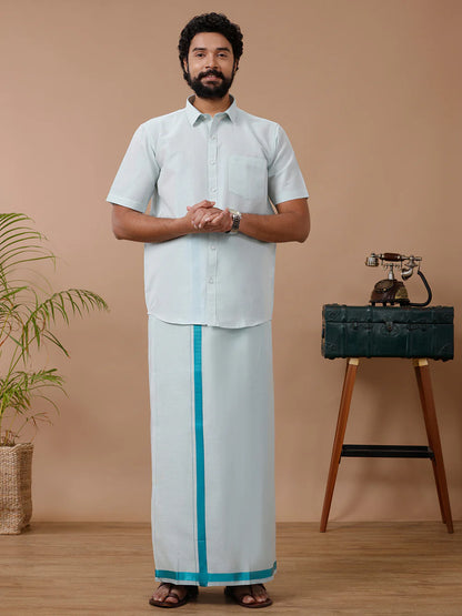 Ramraj's Tissue Shirt & Dhoti Set