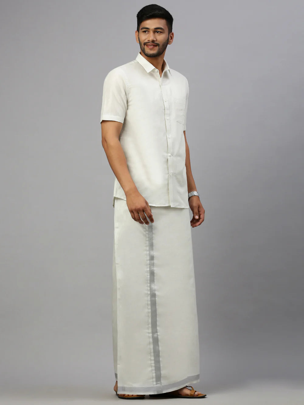 Ramraj's Tissue Shirt & Dhoti Set