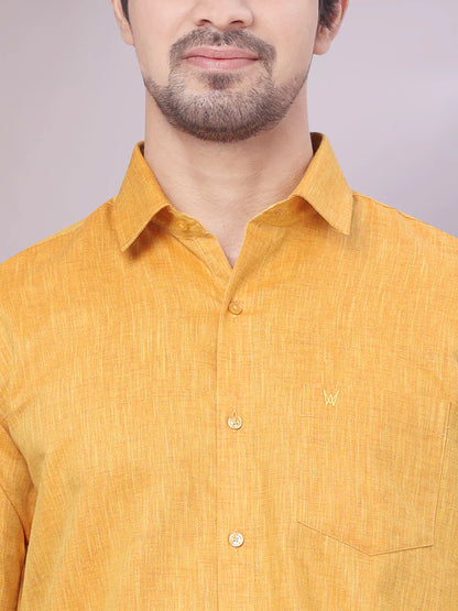 Minister White's Father & Son Cotton Shirt with Matching Border Dhoti Combo
